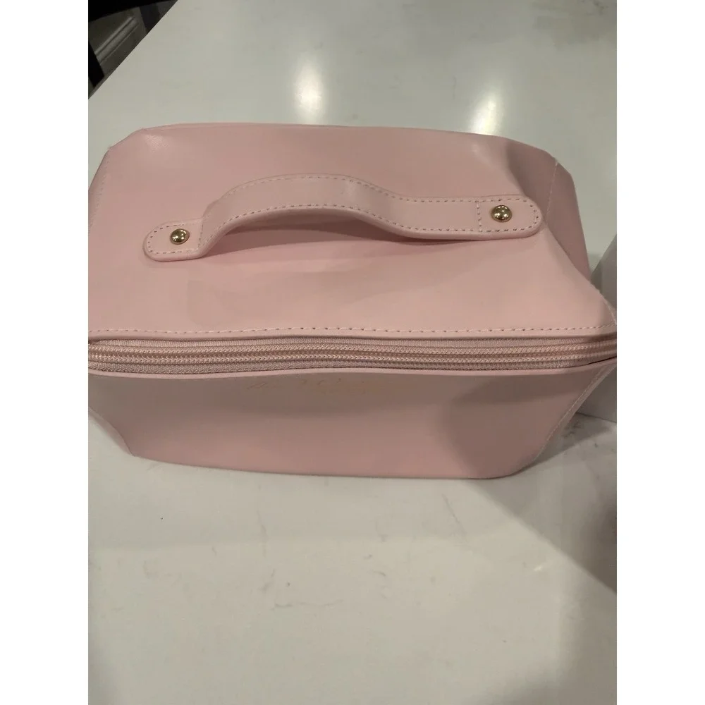 The Wedding Shop Pink Travel Cosmetic Bag Makeup‎ Case and 20 oz. tumbler NEW